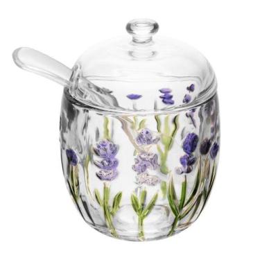 Imagem de Kit Meleira + Açucareiro + Manteigueira Francesa De Cristal Lavanda Ly