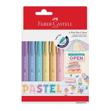 Imagem de Caneta Ponta Fina, Fine Pen Colors - 6 Cores Pastel - Tris
