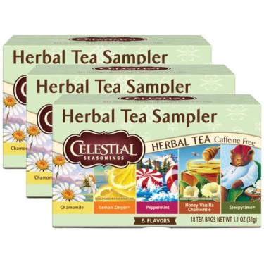 Imagem de Chá de Ervas Celestial Seasonings Kit de Amostras com 18 Sachês (Pacot