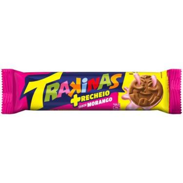 Imagem de Biscoito Recheado Morango Trakinas 126g