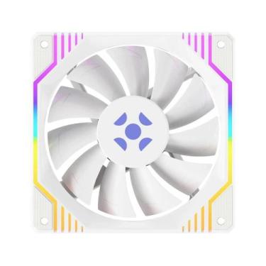 Imagem de Cooler Para Gabinete Fortrek Frosty Raimbow Branco 83901 6487