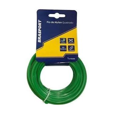Imagem de Fio Nylon Quadrado Brasfort 1,8mmx10m 9002 Para Roçadeira Cortador De 
