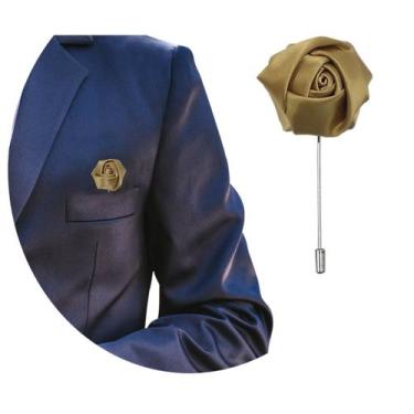 Imagem de Lapela Broche De Tecido Terno Casamento Noivo Padrinho Flor - RPires, 