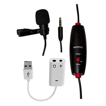 Imagem de Microfone Vivitar Vlogger Profissional com cabo de 6m e adaptador USB