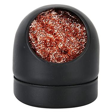 Imagem de Limpador de ponta de ferro de solda de qualidade robusto, limpador de ponta de ferro de solda eficiente, multifuncional portátil para ponta de solda para bolas de arame(Preto)
