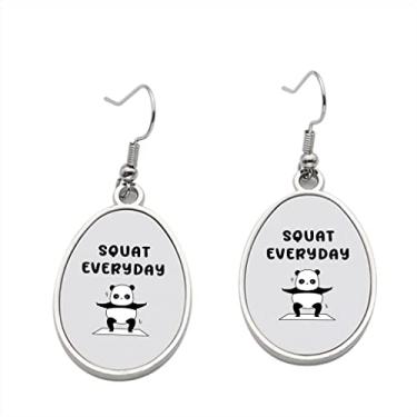 Imagem de Brinco Squat Everyday – Brincos pendurados para meninas – Presente de festa de aniversário dos namorados, Metal, Sem pedras preciosas