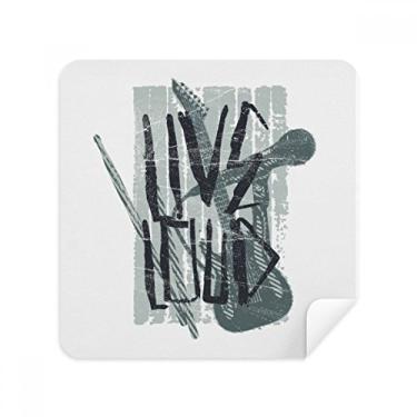 Imagem de Gray Jazz Óculos com estampa de instrumentos musicais, tecido de camurça, 2 unidades