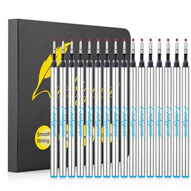 Imagem de Refil de caneta esferográfica compatível com a Nekigoen Parker para a maioria das marcas, com escrita suave, refil de caneta esferográfica compatível com aquarela, canetas de tamanho padrão, ponta fina, 0,7 mm, pacote com 15, Azul