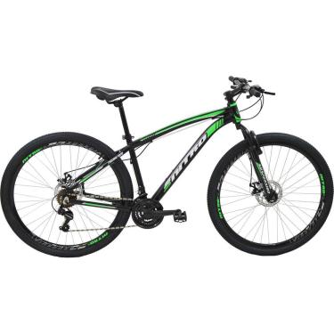 Imagem de Bicicleta Aro 29 MTB Alumínio Quadro 17&quot; Câmbio Shimano 21 velocidades Nitro Preta/Verde