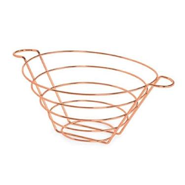 Imagem de Fruteira de Mesa Redonda para Bancada Dourada Organização Decoração Cozinha