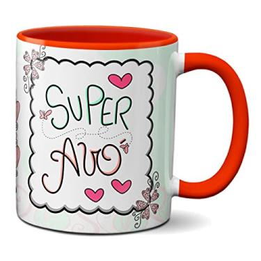 Imagem de Caneca Feliz Dia Dos Avós Super Avó Presente Fofo (Vermelha)