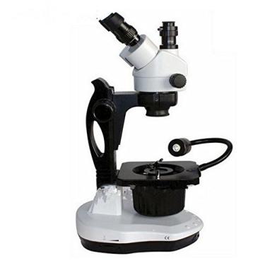 Imagem de Microscópio profissional Gowe 7X-45X Trinocular com zoom estéreo com suporte de pedra preciosa