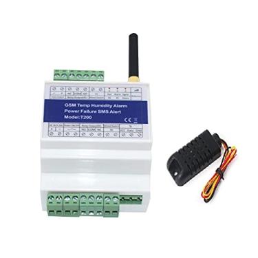 Imagem de Alarme de Umidade de Temperatura GSM 2G/3G/4G Relé de Monitoramento de Status de Energia T200 para Monitoramento Remoto Alarme SMS de Falha de Energia de Temperatura Local