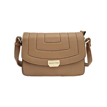 Imagem de BOLSA FEMININA TRANSVERSAL TIRACOLO - GOLDEN FENIX Cor:Caqui Bege Escuro;tamanho:P;Genero:Feminino