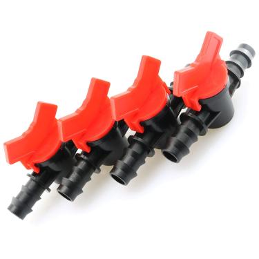 Imagem de Válvula esférica DGZZI 4 peças de interruptor de desligamento de válvula esférica de 1/2 polegada ID com mangueira para irrigação por gotejamento e aquários