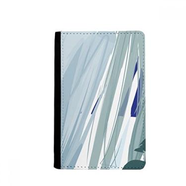 Imagem de Porta-passaporte com estampa de plantas abstratas suaves para passaporte Notecase Burse carteira capa porta-cartão, Multicolor