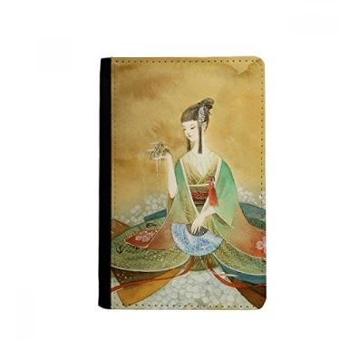 Imagem de Porta-passaporte Beauty Chinese antigo ilustrador porta-passaporte Notecase Burse capa carteira porta-cartão, Multicolor