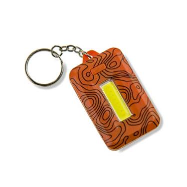 Imagem de Lanterna Carson LED com chaveiro de aço inoxidável e 3 configurações de iluminação - Laranja