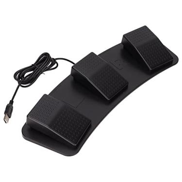 Imagem de Interruptor de Pedal Triplo USB, Interruptor de Pedal USB para PC Programável HID, 3 Teclas Com Mouse Teclado Função Multimídia para Jogos (FS23_P (interruptor fotoelétrico))