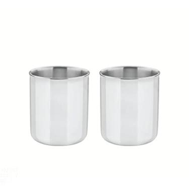 Imagem de CONJUNTO DE XICARAS PARA CAFE E CHA EM ACO INOX COM ACABAMENTO BRILHO 2 PECAS TRAMONTINA