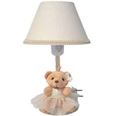 Imagem de Abajur Infantil Menina Decoração Quarto Bebê Luminária Mesa (Bege)
