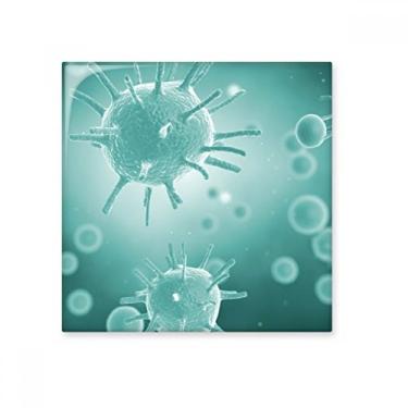 Imagem de Decalque brilhante de azulejo de cerâmica com estampa de microscópio de imagem de célula de criatura