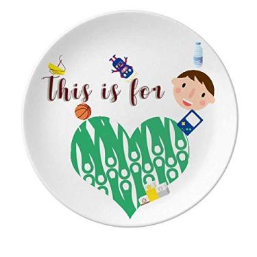 Imagem de Prato de porcelana corporal cebola combinação vegetal jantar redondo menino homem