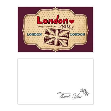 Imagem de Carimbo de agradecimento do Reino Unido London Union Jack Carimbo de agradecimento de aniversário