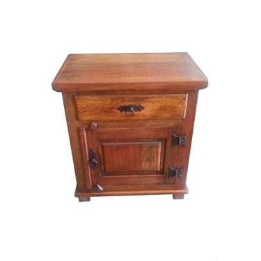 Imagem de Mesa de Cabeceira Rústica Tupã em Madeira de Demolição - Cód 2185