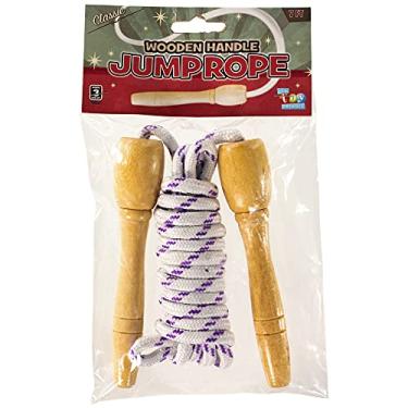 Imagem de Craft County Cabos de corda de pular macios ajustáveis de madeira para crianças, estudantes, ótimos para exercícios, atividades de aniversário, pular, exercícios,