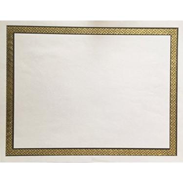 Imagem de Certificados de alumínio premium de diamantes negros Geographics (folha dourada), 21 x 28 cm, pacote com 12 (47855)