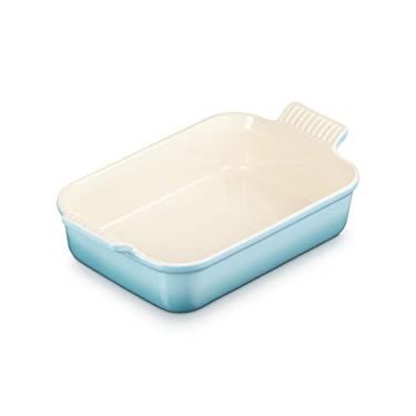 Imagem de Le Creuset Travessa Retangular Heritage 26 cm Cerâmica Azul Caribe