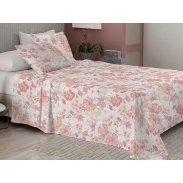 Imagem de Jogo De Cama Casal Microcotton 150 Fios 4Pç - Estampado St04 - Tememca