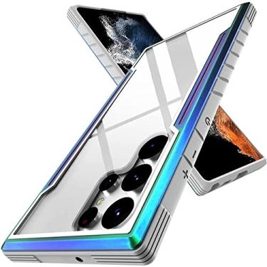Imagem de Para Samsung Galaxy S23 Ultra S22 Ultra Case S23 Plus S22 Moldura de alumínio anodizado de metal Flexível TPU PC Capa à prova de choque, colorida, para Galaxy S22 Ultra
