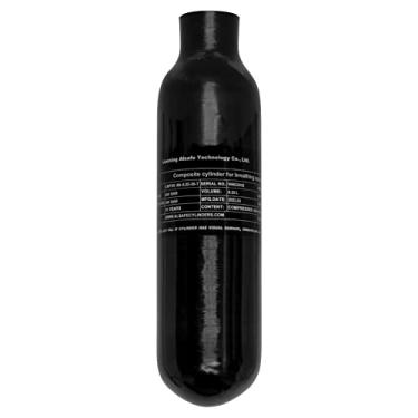 Imagem de TUXING 30mpa 4500psi 0.22l 13cu em 220cc fibra de carbono tanque hpa, cilindro de gás, paintball caça para pcp air rifle arma daystate e fx thread m18 * 1.5 pequena fibra de carbono preta