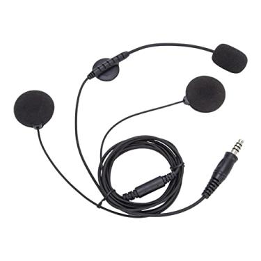 Imagem de ＫＬＫＣＭＳ Capacete Headset Rádio Bidirecional Durável Mic Acessórios Preto Motocicleta Capacete Radio Headset Microfone para 3207 a