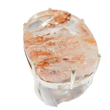 Imagem de Anel Cristal com Hematoide Prata 950 Ajustável com Defeito