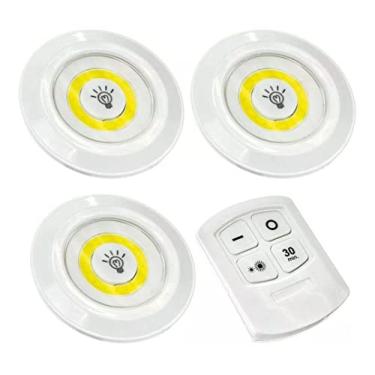 Imagem de Kit 6 Lampadas Spot Led Luminaria Controle Sem Fio Remoto 15w