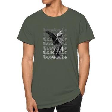 Imagem de Camiseta Masculina Iluminado Estampada T-Shirt Básica Moda Atual Ml007