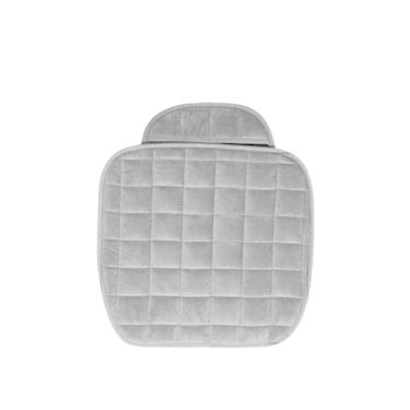Imagem de Capa Para Assento De Banco De Carro Acolchoada Em Suede Aveludado Com Porta Objetos Cor:Cinza