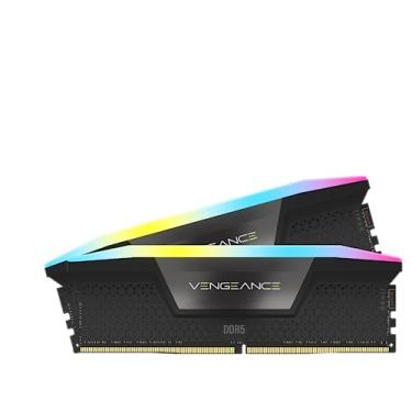 Imagem de CORSAIR Memória de computador compatível Vengeance RGB DDR5 RAM 96GB (2x48GB) 6400MHz CL32 Intel XMP iCUE - Preto (CMH96GX5M2B6400C32)
