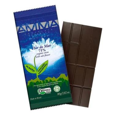Imagem de Chocolate Orgânico 75% Cacau Flor Do Mar Amma 80G - Amma Chocolates