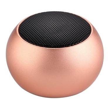 Imagem de Mini Caixa De Som Bluetooth 5.0 Tws Metal Mini Speaker Amplificada 3w (Dourado)
