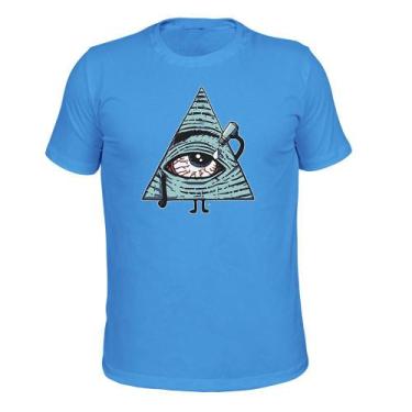 Imagem de Camiseta Plus Size Unissex Malha 30.1 Estampada Triangle Olho - Surpra