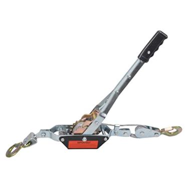 Imagem de BATONECO Extrator de força de 2 toneladas, cabo de aço de 2 ganchos, catraca de alimentação de engrenagem dupla, guincho, puxador de cabo de mão resistente, 2 kg