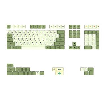 Imagem de IDOBAO Matcha Teclas verdes japonesas PBT sublimação de tinta perfil OEM layout completo 128 teclas para Cherry Gateron Kailh Switches Ternos gh61/rk61/akko/gmk/anne teclado mecânico (japonês)