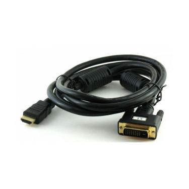 Imagem de Cabo Conversor DVI-D para HDMI - 1,8 metros - Com Filtro - Dual Link - 24+1 Pinos (DVI-D M X HDMI M)