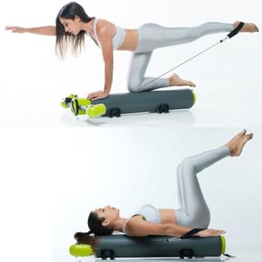Imagem de BailingDS Cama de pilates, treinamento básico de equilíbrio e coordenação, equipamento de pilates para exercícios domésticos, barra de pilates, treinamento de força, caixa de pilates, reformador de