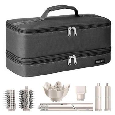 Imagem de ZRRAJOY Estojo de armazenamento de camada dupla para Shark Flexstyle, estojo de transporte de viagem para Shark 430/440 Flexstyle, bolsa organizadora para acessórios Shark Flexstyle/Dyson Airwrap