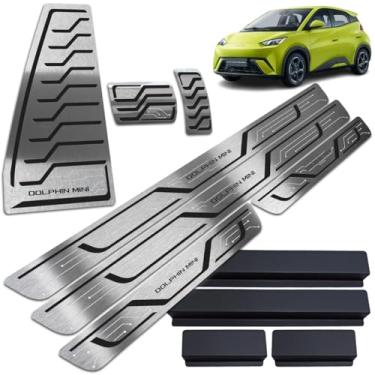 Imagem de Soleiras Aço Inox Dolphin Mini com Pedaleiras e Vinil Protetor